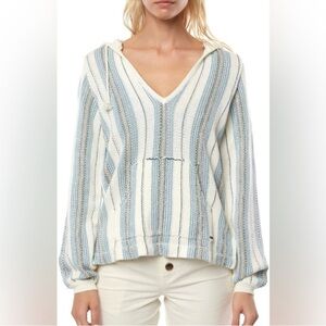 O’Neill Campfire Hooded Knit Sweater Hoodie Baja Surf Beach Pullover S